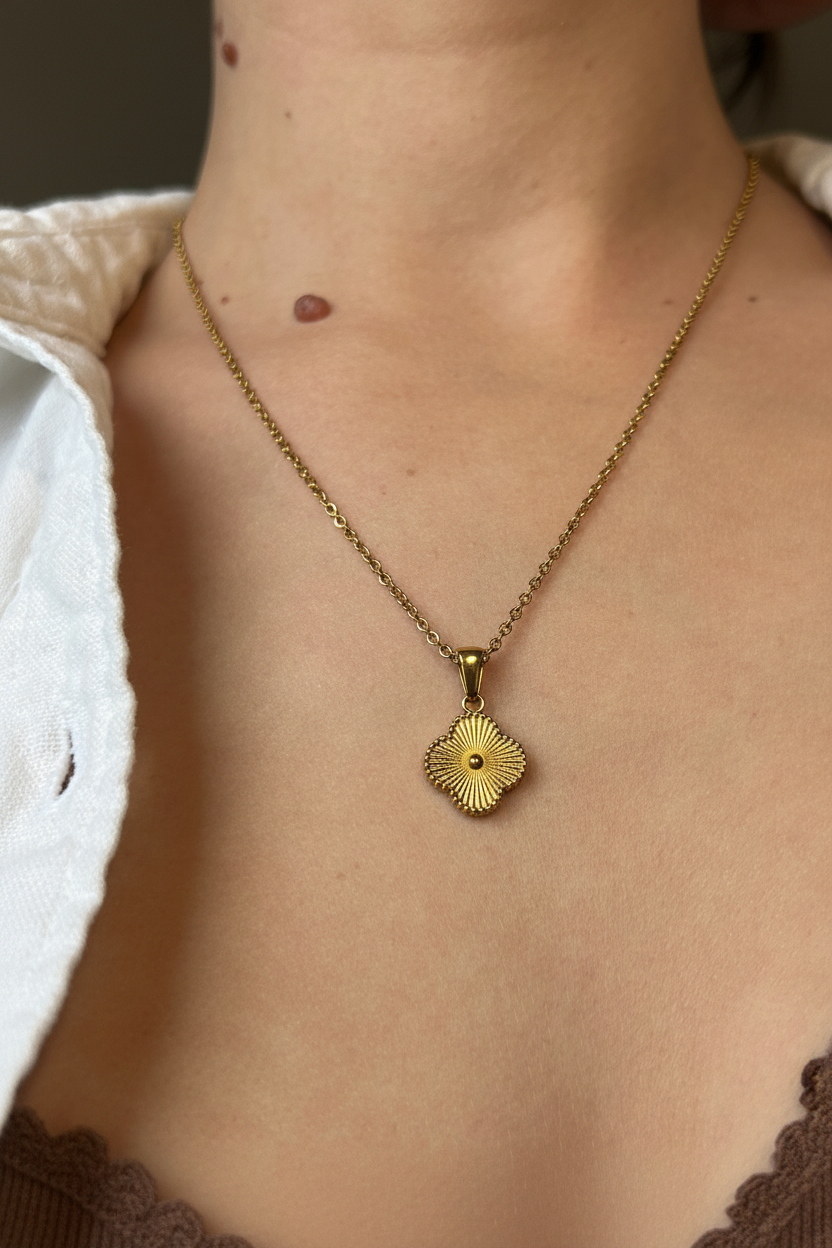 Clover Initial Necklace